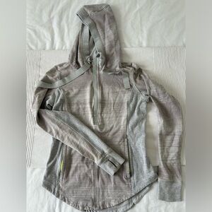Lululemon silver spoon grey Post Sweat Pullover 1/2 zip neck hoodie sweatshirt